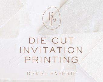 Die Cut Invitation Printing Services, 5x7 Printed Cards