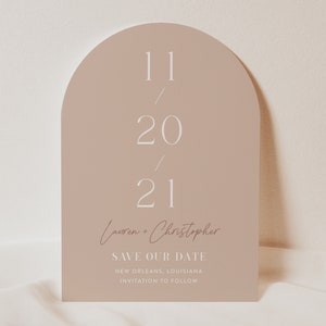 Arch Save the Date Cards Simple Wedding Arch Save the Dates Printed with Envelopes image 1