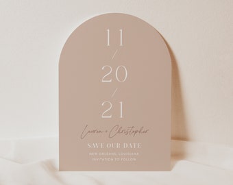 Arch Save the Date Cards | Simple Wedding Arch Save the Dates Printed with Envelopes
