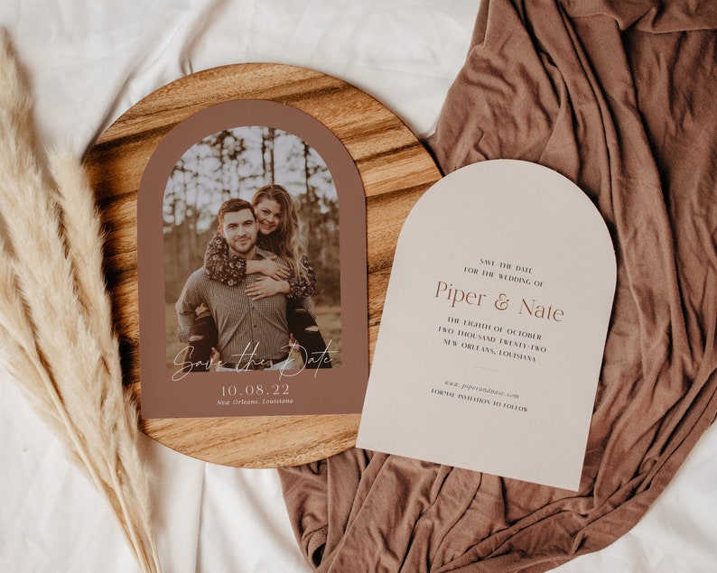 PIPER Arch Save the Date Cards Printed Save the Dates with Envelopes image 2