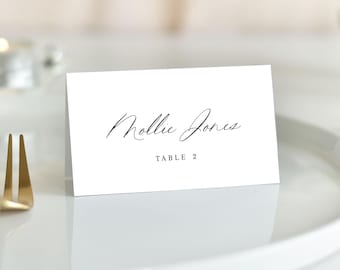 Printed Wedding Place Cards | Calligraphy Script, Customizable