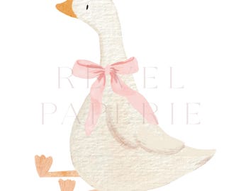Silly Goose Pink Bow PNG Clipart | Silly Goose - Instant Download | Silly Goose Birthday Clipart | Digital Download