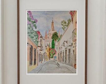 San Miguel Mexico Watercolor Print | 8x10, 11x14, 16x20 Original Print | Watercolor Print of Mexico | San Miguel de Allende