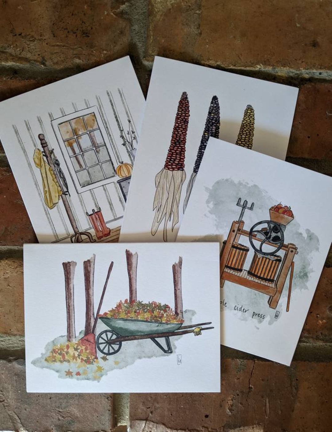 Fall Note Cards | Autumn Note Cards | Greeting Cards | Thank You Cards ...