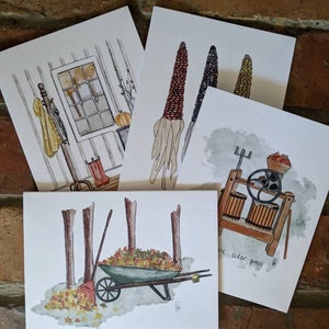 Fall Note Cards | Autumn Note Cards | Greeting Cards | Thank You Cards | Set of 4