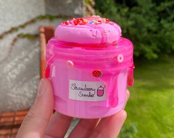 Strawberry Sundae - DIY Clay Slime