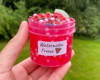 Watermelon Freeze - Clear Crunchy Slime