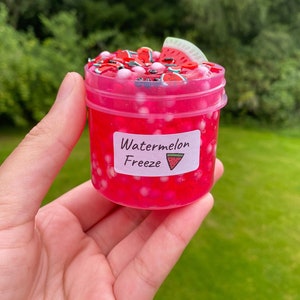 Watermelon Freeze - Clear Crunchy Slime