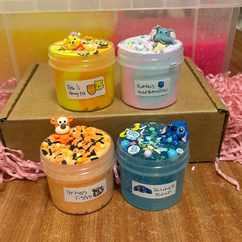 Disney Slime Bundle - Cloud, Butter, Crunchy and Clear Slimes image 2