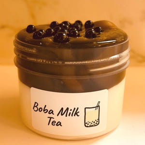 Boba Milk Tea - Glossy/Clear Slime image 10