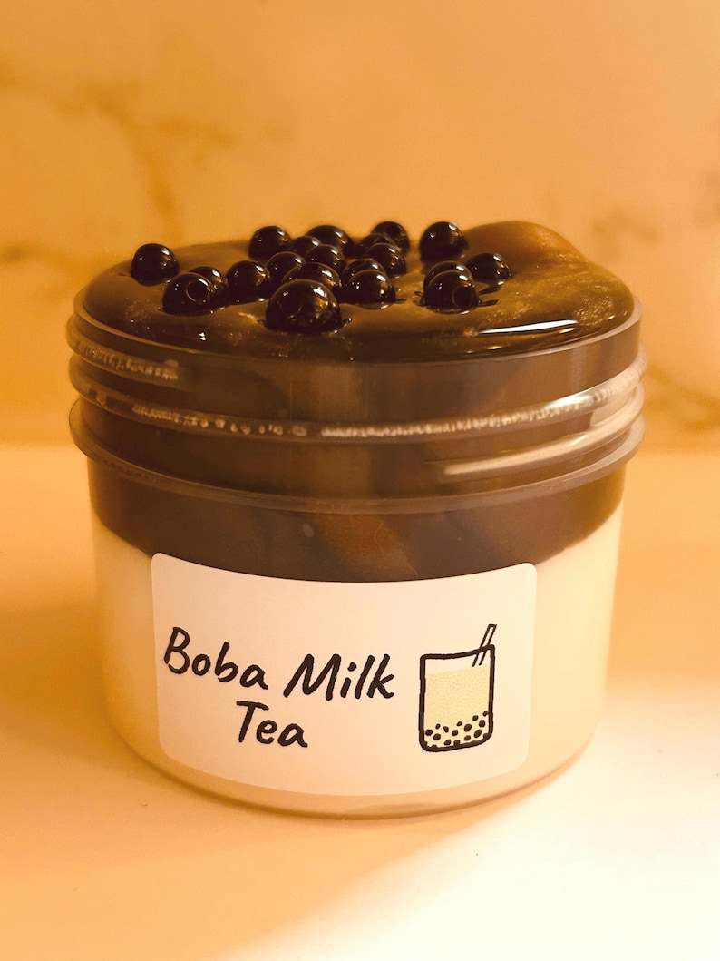 Boba Milk Tea - Glossy/Clear Slime image 10