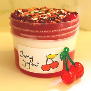 Yogur de cereza - Slime brillante/transparente imagen 8