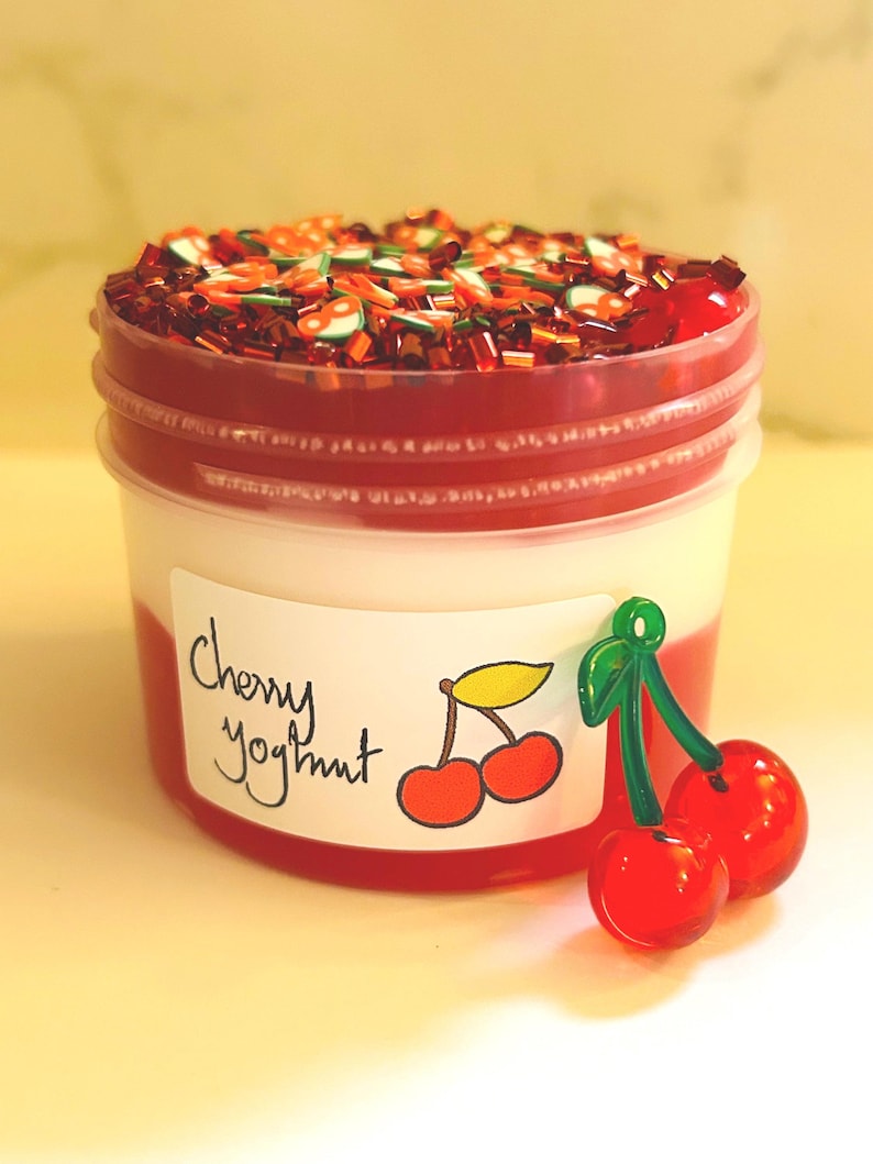 Yogur de cereza - Slime brillante/transparente imagen 8