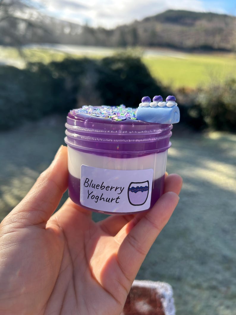 Blueberry Yoghurt - Glossy/Clear Slime image 2