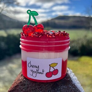 Yogur de cereza - Slime brillante/transparente imagen 2