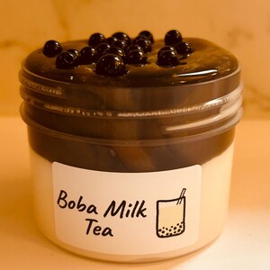 Boba Milk Tea - Glossy/Clear Slime image 12