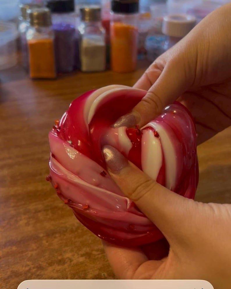 Yogur de cereza - Slime brillante/transparente imagen 9