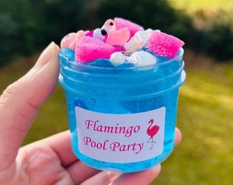Flamingo Pool Party - Unscented Jelly Cube Slime