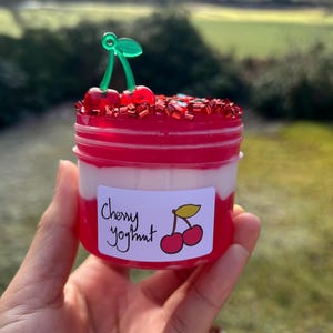 Yogur de cereza - Slime brillante/transparente imagen 18