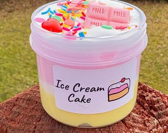 Pastel de helado - Slime de mantequilla