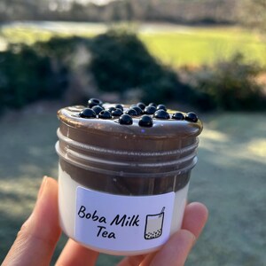 Boba Milk Tea - Glossy/Clear Slime image 7