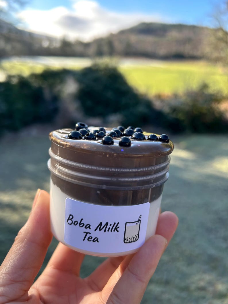 Boba Milk Tea - Glossy/Clear Slime image 7
