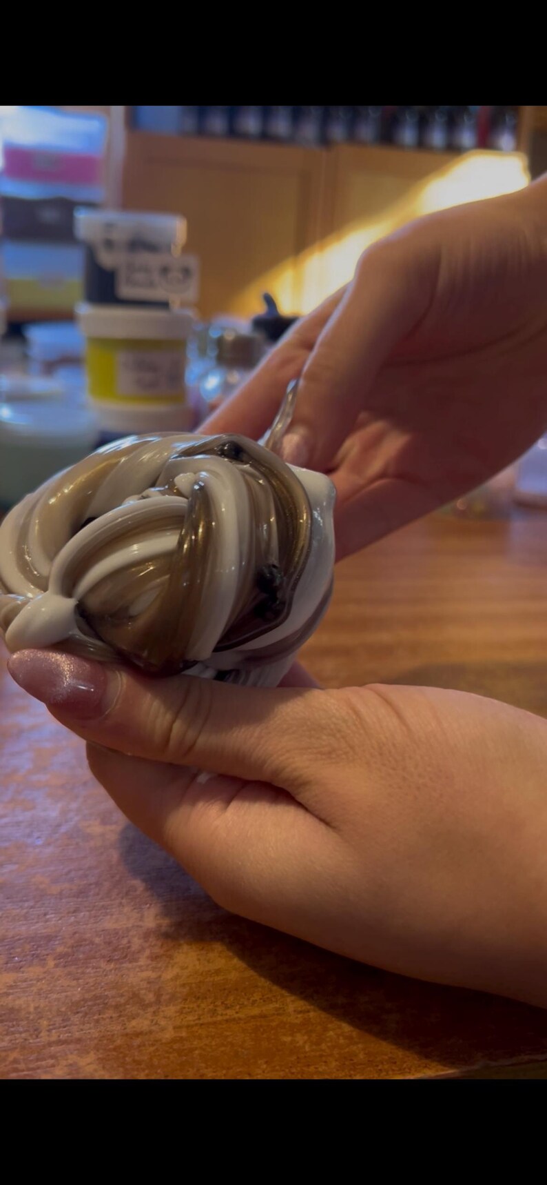Boba Milk Tea - Glossy/Clear Slime image 4