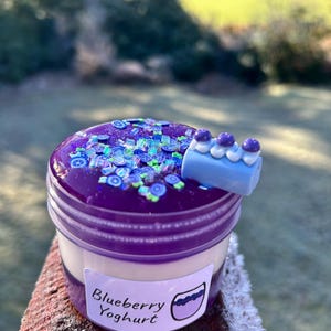 Blueberry Yoghurt - Glossy/Clear Slime image 5