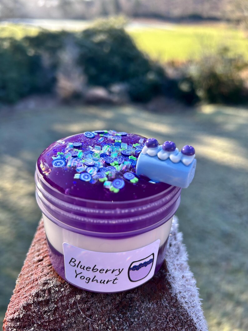 Blueberry Yoghurt - Glossy/Clear Slime image 5