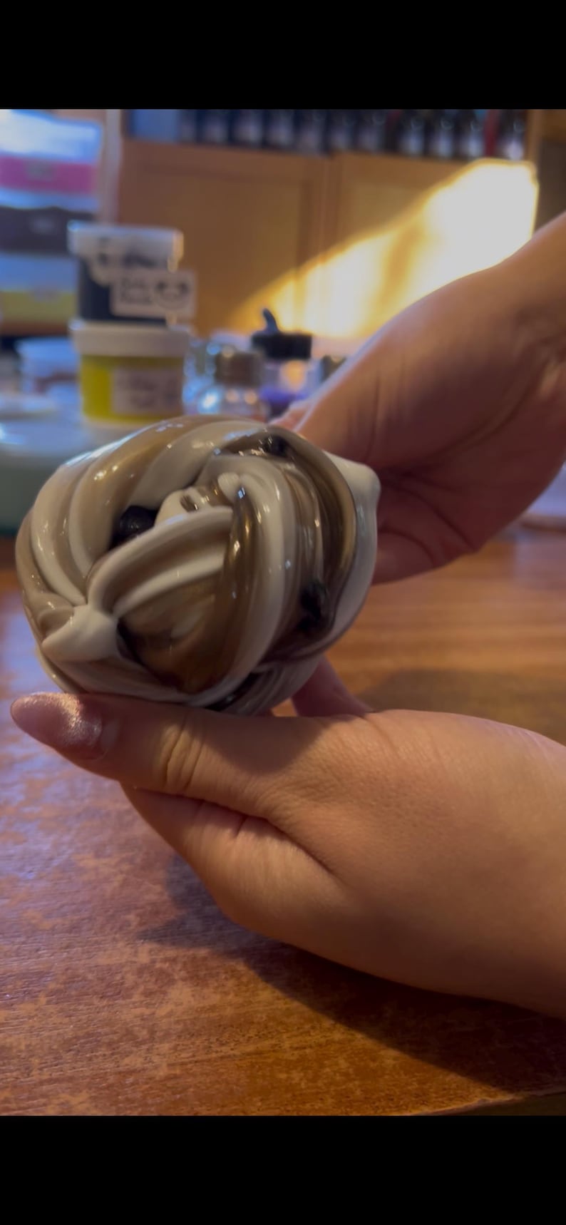 Boba Milk Tea - Glossy/Clear Slime image 8