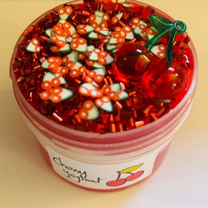 Yogur de cereza - Slime brillante/transparente imagen 13
