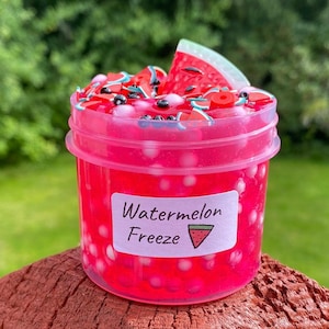 Watermelon Freeze - Clear Crunchy Slime