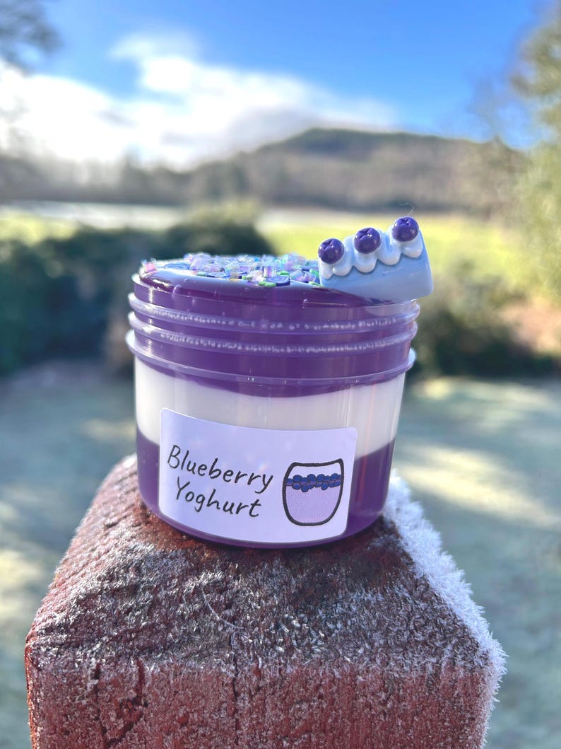 Blueberry Yoghurt - Glossy/Clear Slime image 6
