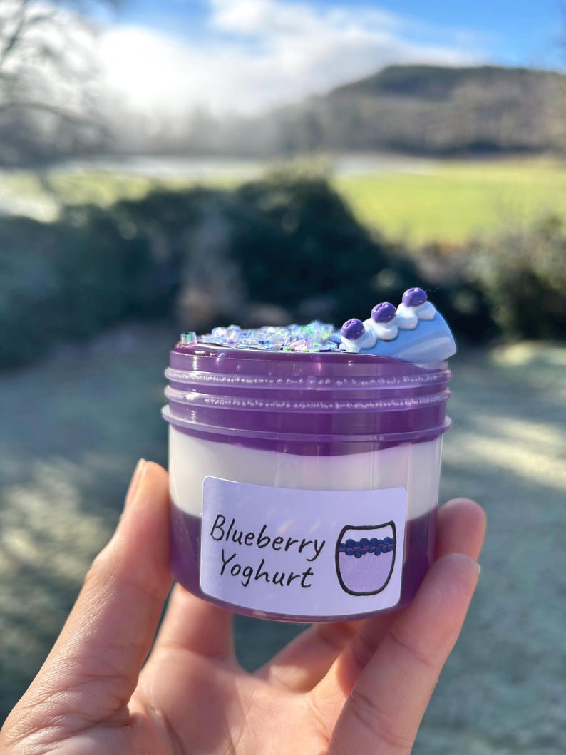 Blueberry Yoghurt - Glossy/Clear Slime image 4