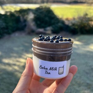 Boba Milk Tea - Glossy/Clear Slime image 3