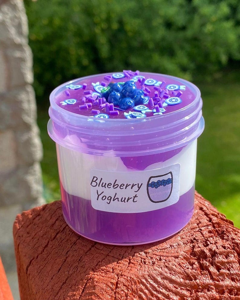 Blueberry Yoghurt - Glossy/Clear Slime image 14