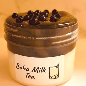 Boba Milk Tea - Glossy/Clear Slime image 9