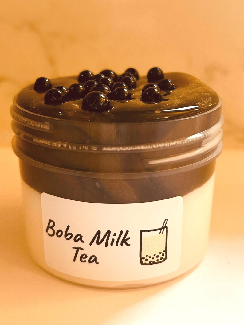 Boba Milk Tea - Glossy/Clear Slime image 9