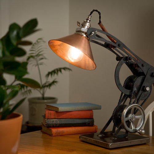 Industrial Table Lamp Edison Bulb Lamp Industrial Lighting Etsy