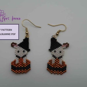 PDF-Muster / PDF-Diagramm Halloween-Kaninchen / Halloween-Kaninchen