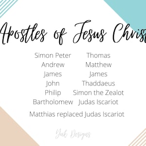 Printable Apostles of Jesus