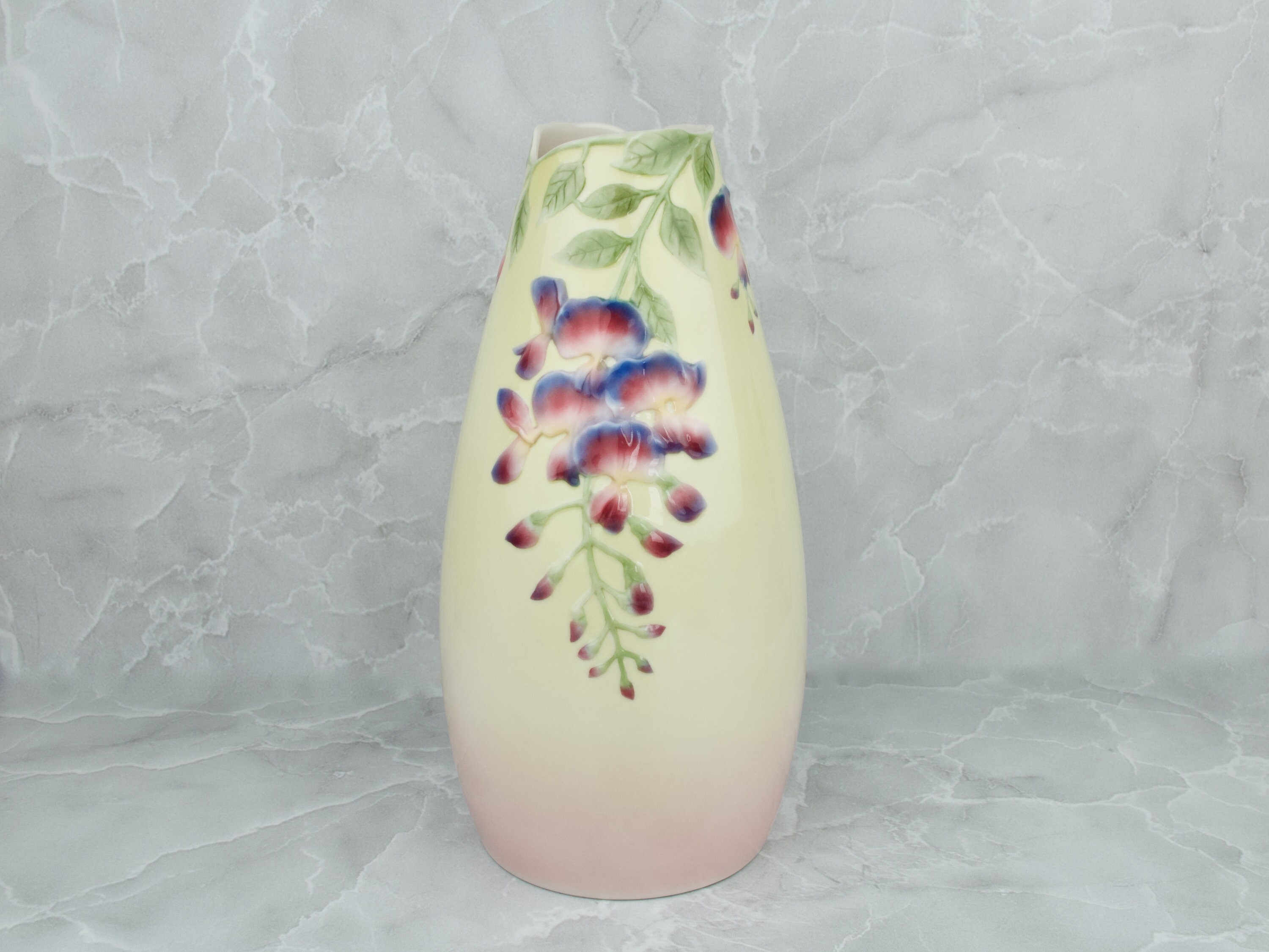 FRANZ VASE Franz Porcelain Collection Tall Yellow Wisteria Etsy UK