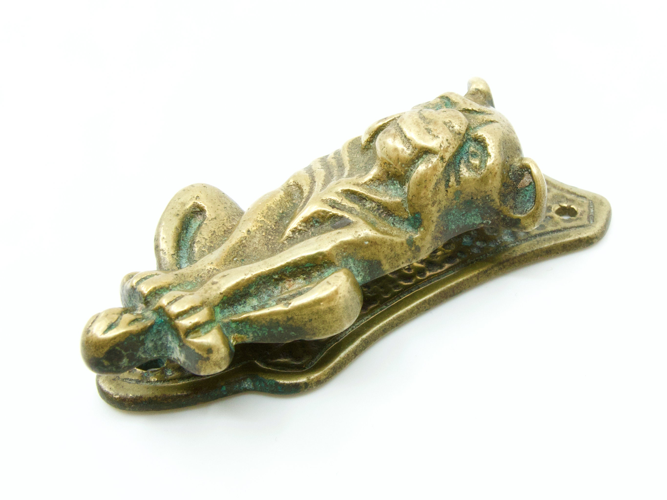 DOG DOOR KNOCKER Vintage Brass Door Knocker Boxer Door Etsy UK