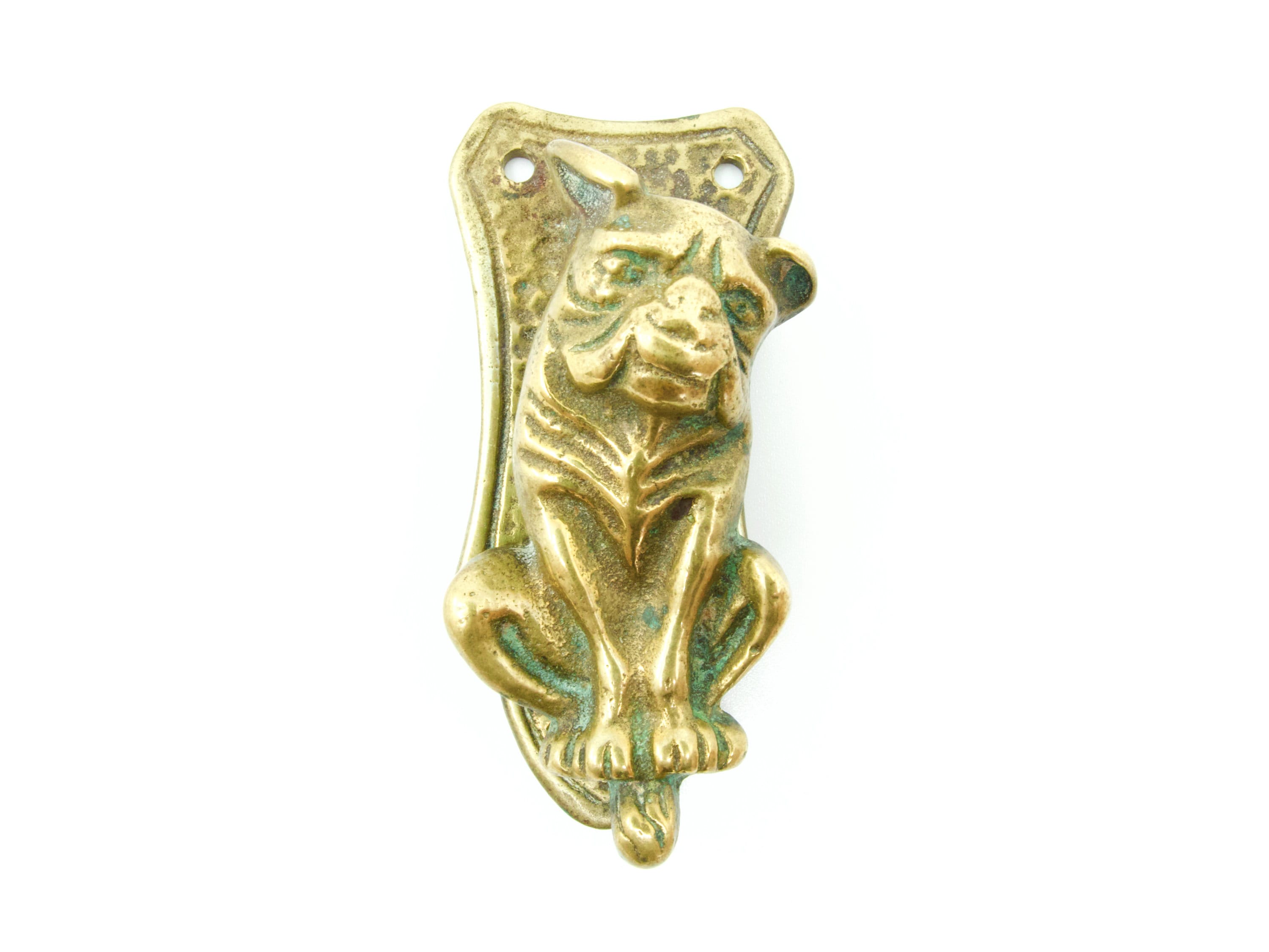 DOG DOOR KNOCKER Vintage Brass Door Knocker Boxer Door Etsy UK