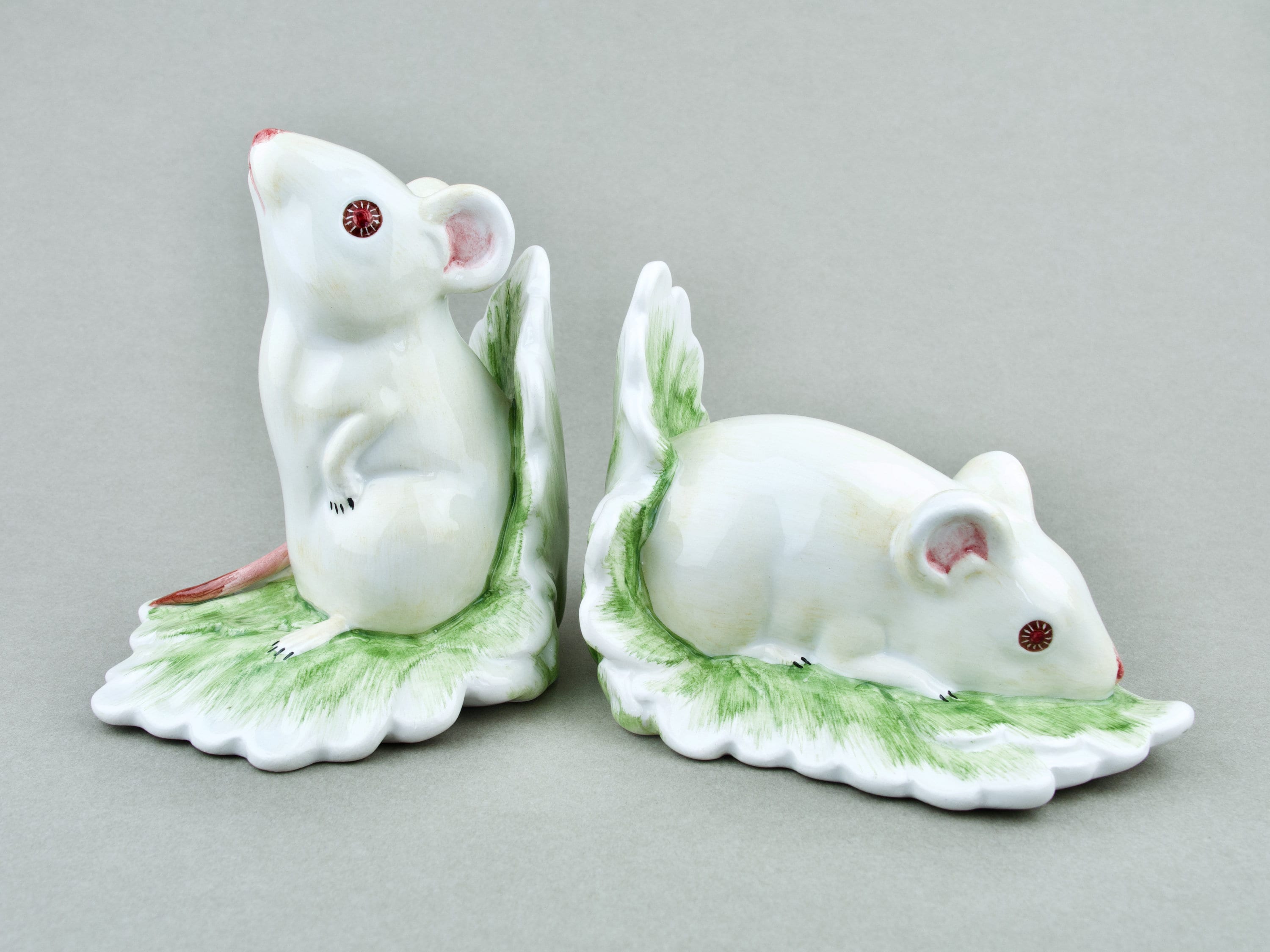 CERAMIC MICE Vintage Italian Pottery White Mice Figurines Etsy
