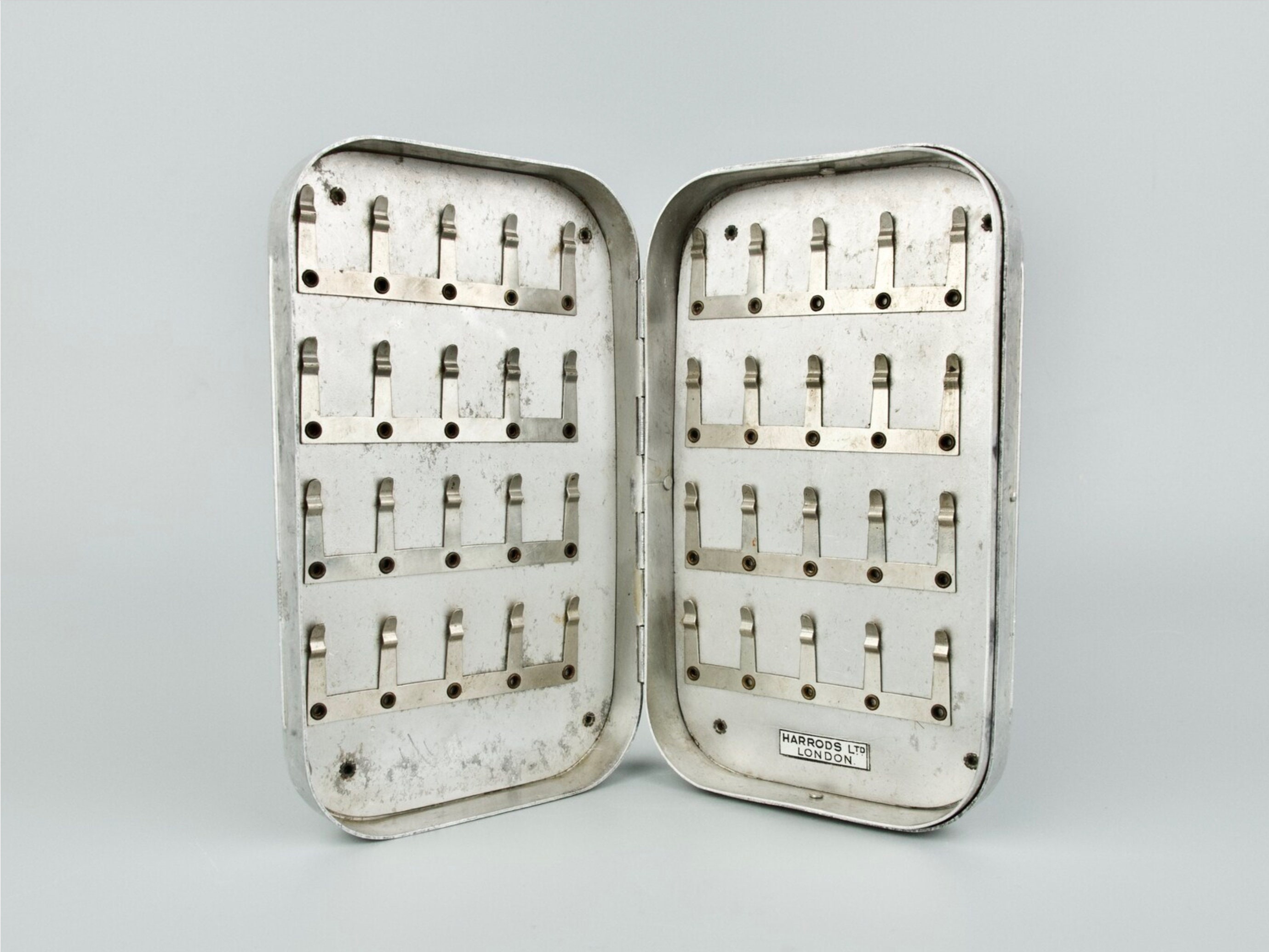 RICHARD WHEATLEY Fly Box for Harrods Vintage Aluminium Fly Fishing