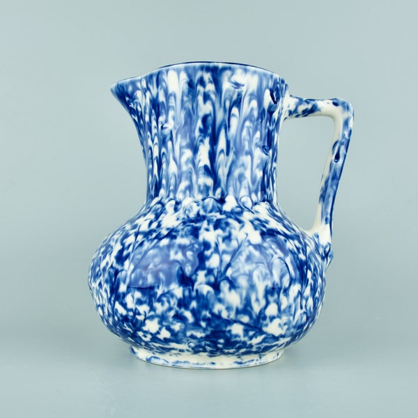 Blue and White Sponge Ware Pottery Etsy Ireland