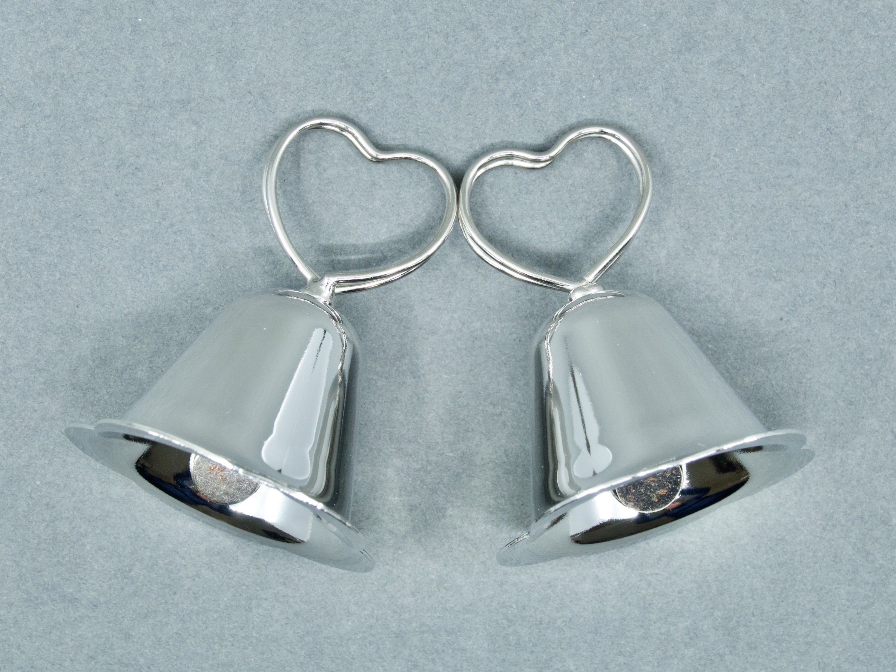 BELL PLACE CARD Holders Silver Kissing Bell Name Card Etsy