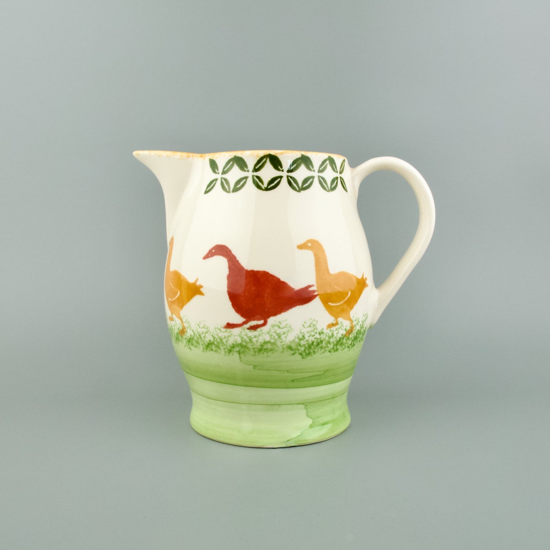 Decorative Ceramic Farmhouse Country Kitchen Jug Hand Painted Moorland