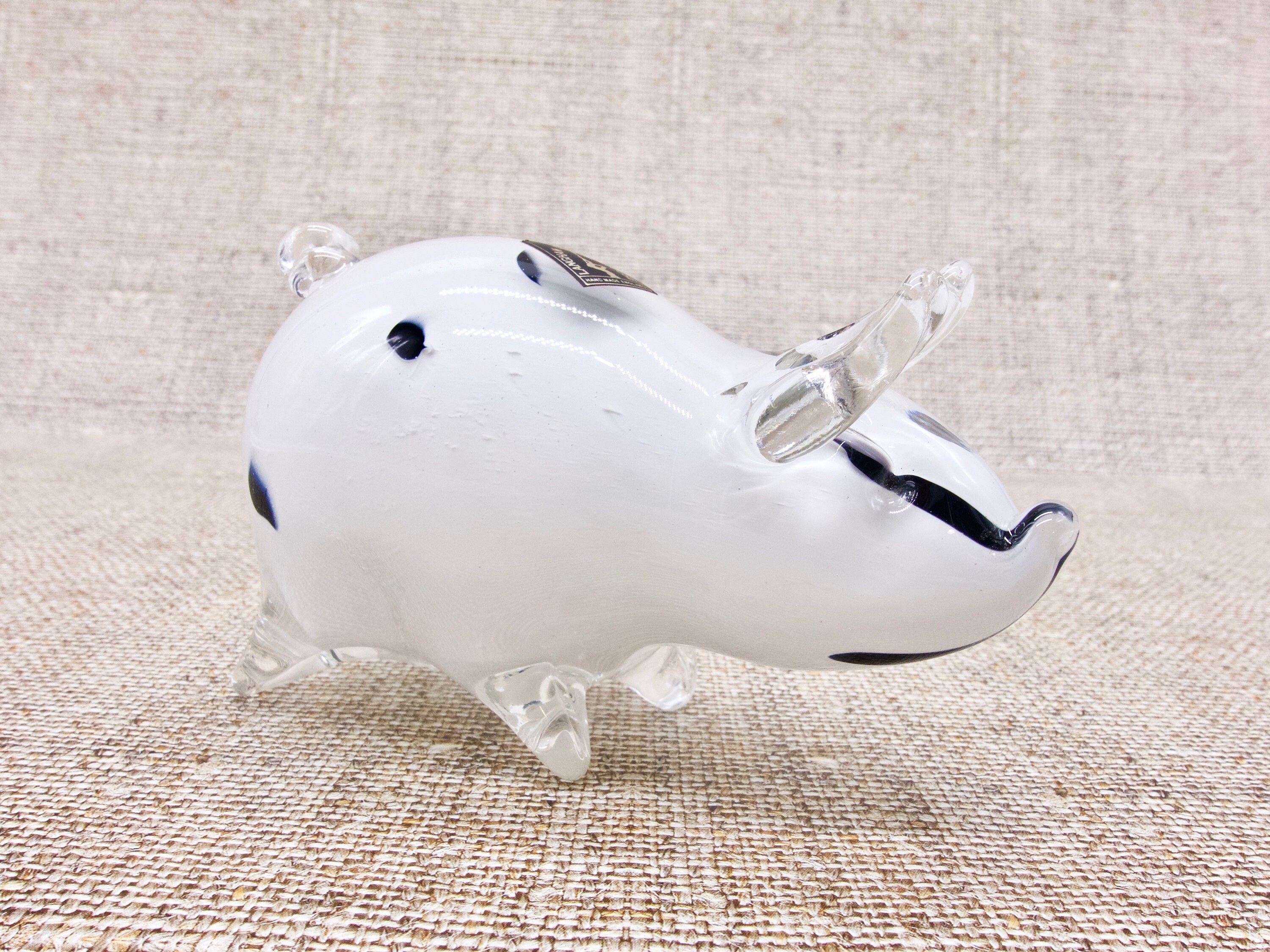 GLASS PIG Langham Glass Gloucester Old Spot Pig Lucky Etsy